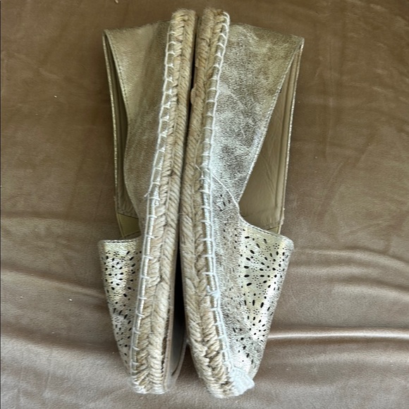 Gold Espadrille Flats - Picture 6 of 7